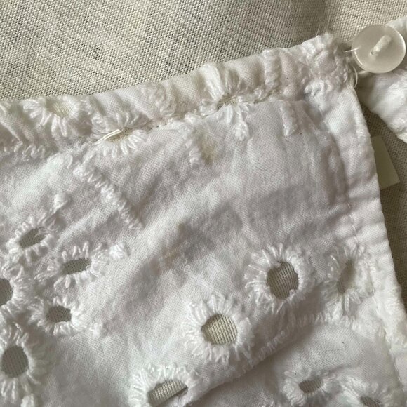 Japna Cotton Eyelet Short Sleeve Wrap Dress - Boho Fairy Cottagecore - Picture 7 of 7